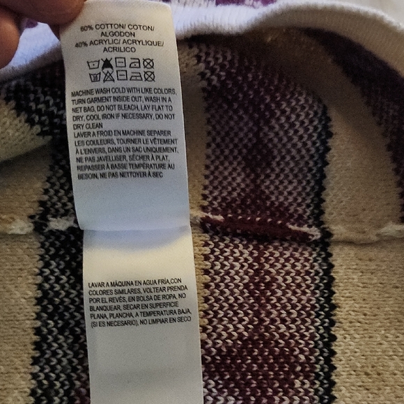 Lucky Brand Women's Aztec Open Cardigan Sweater Long Sleeve, Sz S - Picture 8 of 9